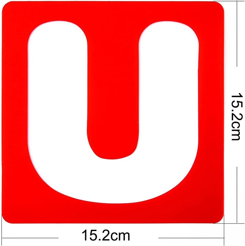 TecUnite 26 Pieces Alphabet Stencils Set Plastic Letter Stencils for Painting Learning, DIY Craft Decoration (6 x 6 Inches) - Image 2